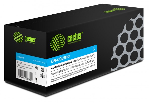  Cactus CS-C055HC 055H C  5900  Canon LBP663Cdw LBP664Cx MF746Cx MF742Cdw MF744Cdw