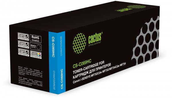  Cactus CS-C069HC 069H  5500  Canon i-SENSYS MF752Cdw MF752 MF754Cdw MF754