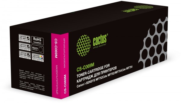  Cactus CS-C069M 069  1900  Canon i-SENSYS MF752Cdw MF752 MF754Cdw MF754