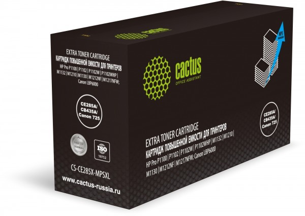  CACTUS CS-CE285X-MPSXL 8000 CE285A_CB435A_Canon 725  HP Pro P1100 P1102 P1102W P1102WHP M1132 Canon LBP6000