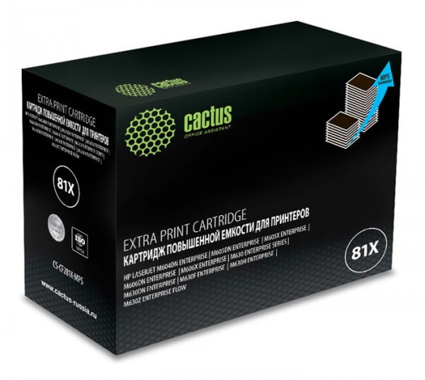  CACTUS CS-CF281X-MPS CF281XX  30000  HP LJ Enterprise M630 M604n M605n M606dn