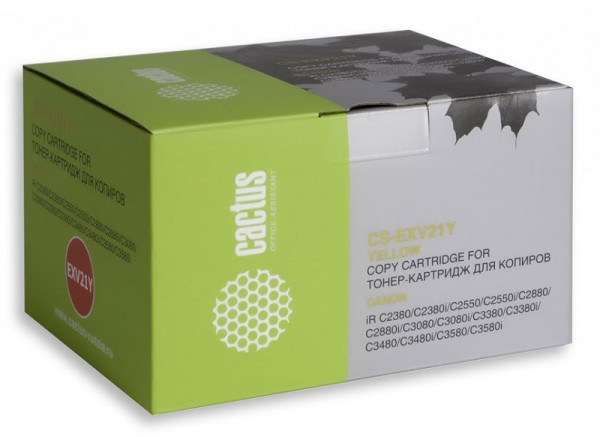  CACTUS CS-EXV21Y   Canon iR C2380, C2550, C2880, C3080, C3380, C3480, C3580