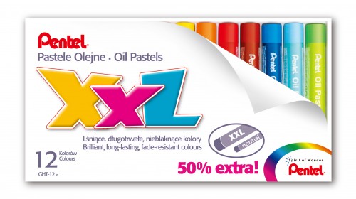   XXL 12 Oil Pastels Pentel GHT-12